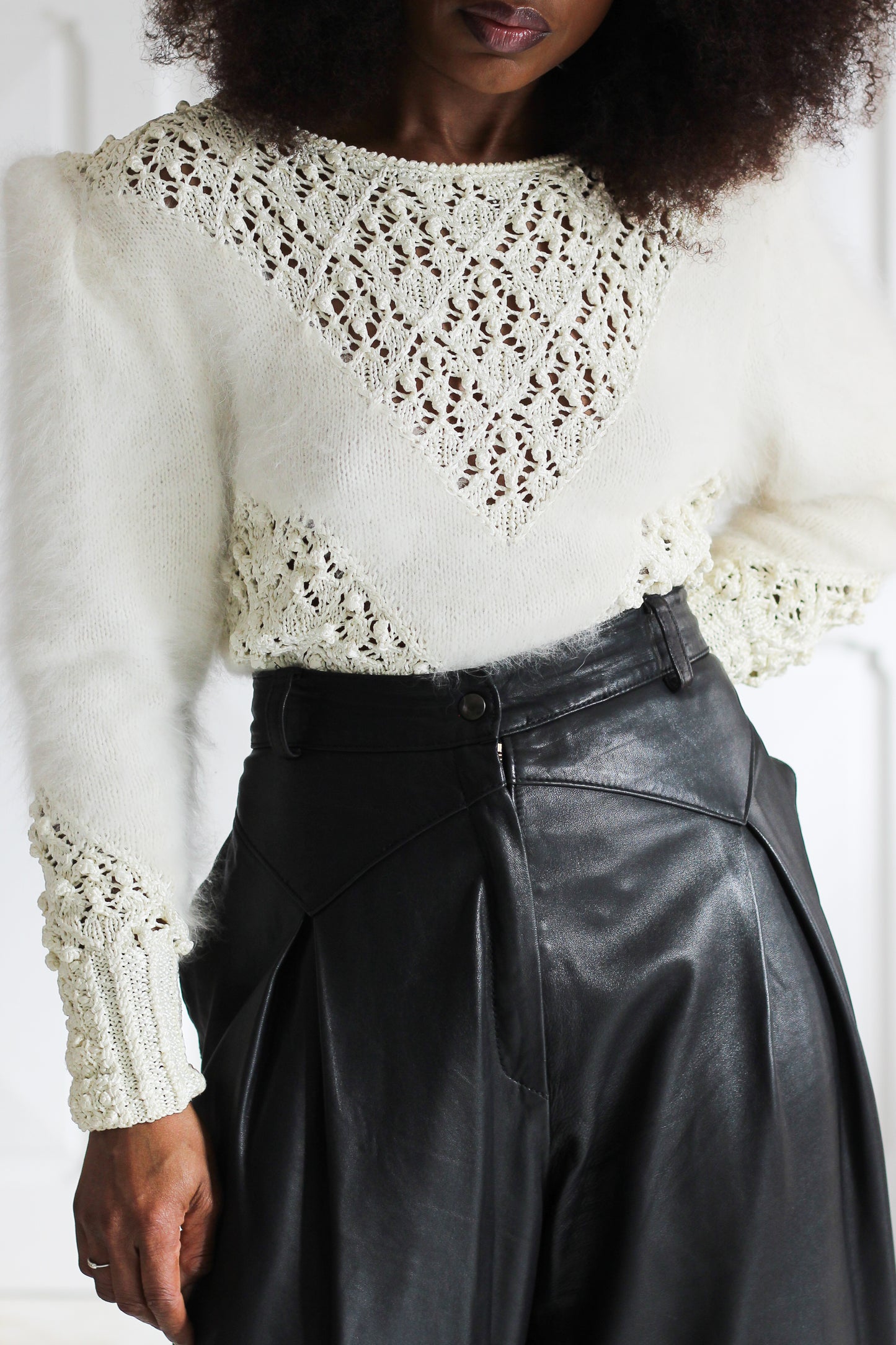 Regmapary Années 1980 pantalon en cuir