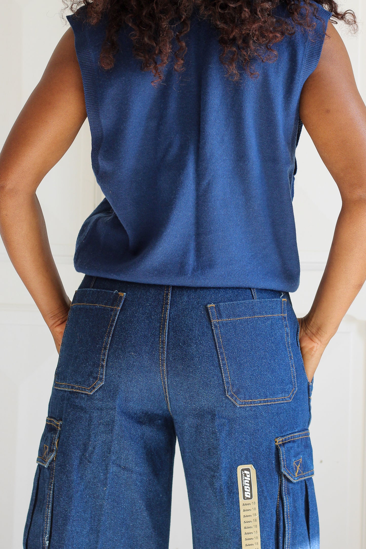 Plugg pantalon jean cargo années 1990