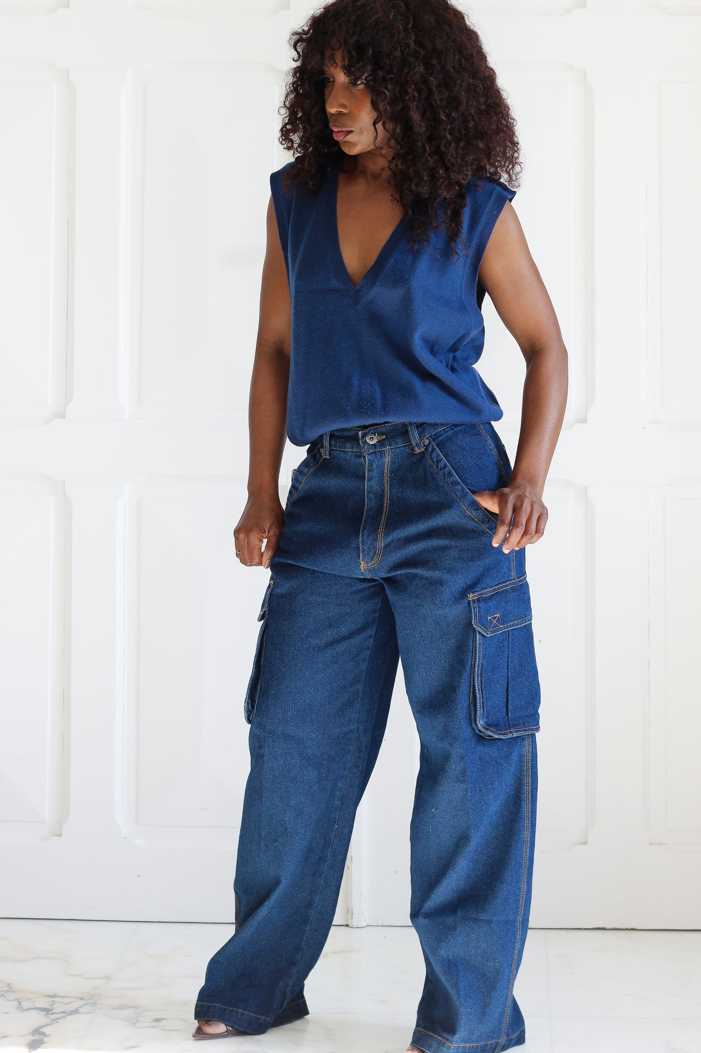 Plugg pantalon jean cargo années 1990