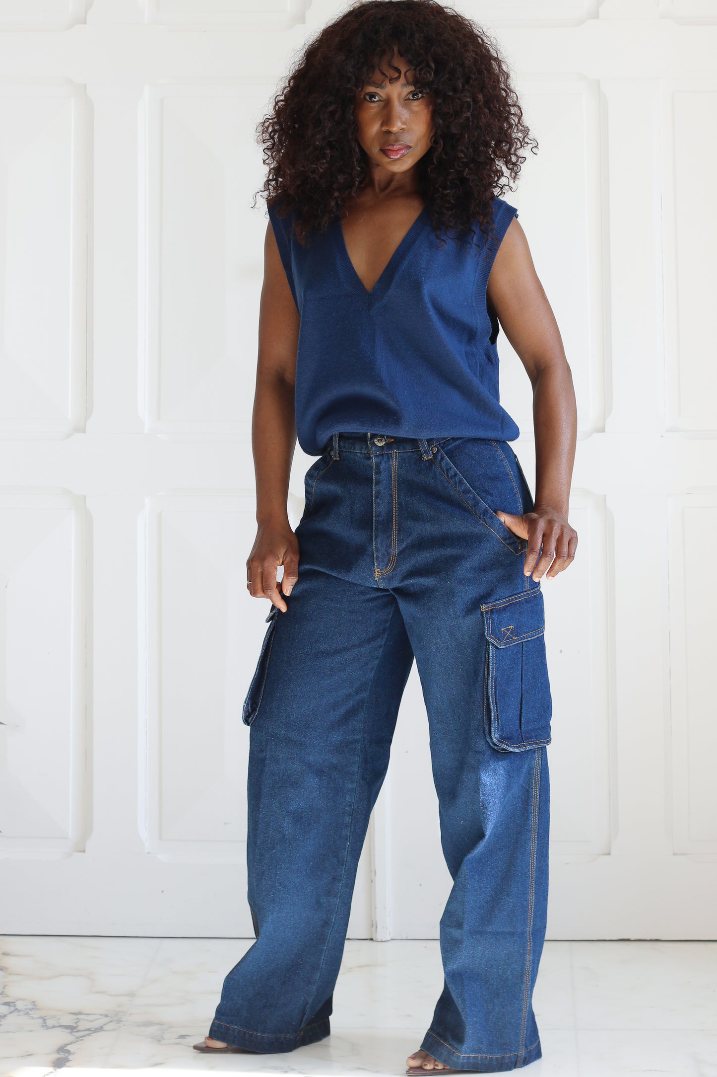 Plugg pantalon jean cargo années 1990