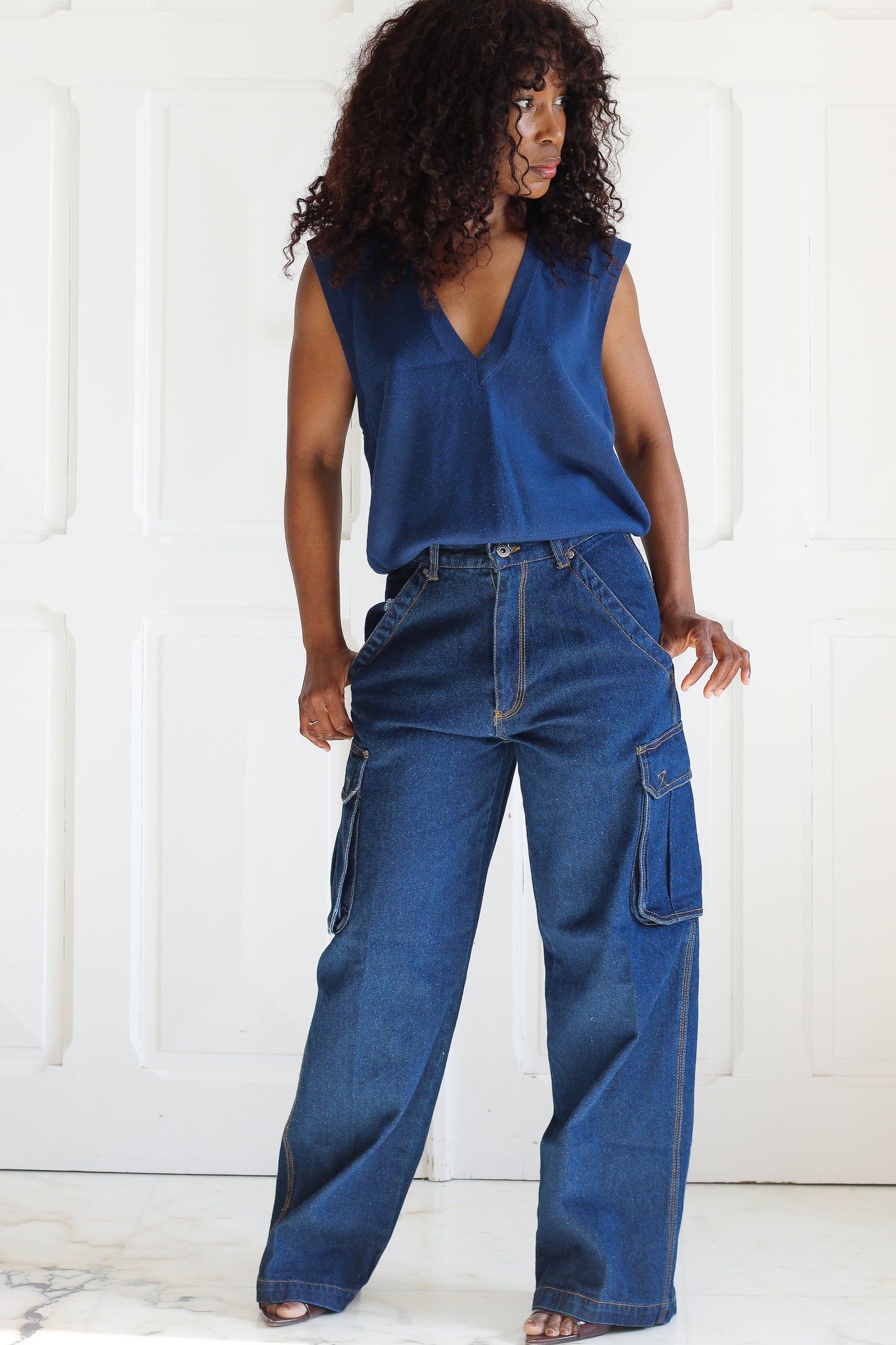 Plugg pantalon jean cargo années 1990