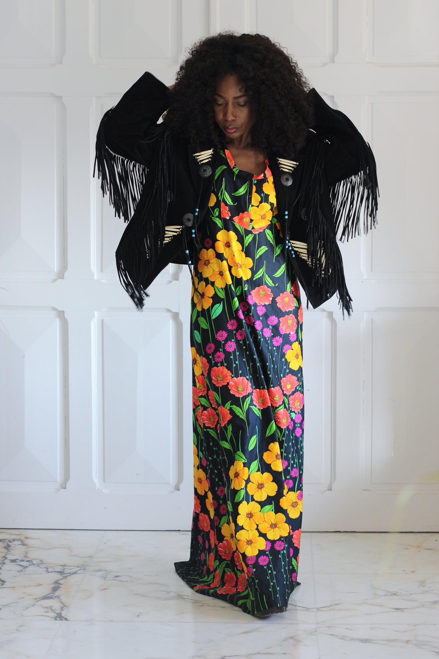 Georges Kay longue robe floral