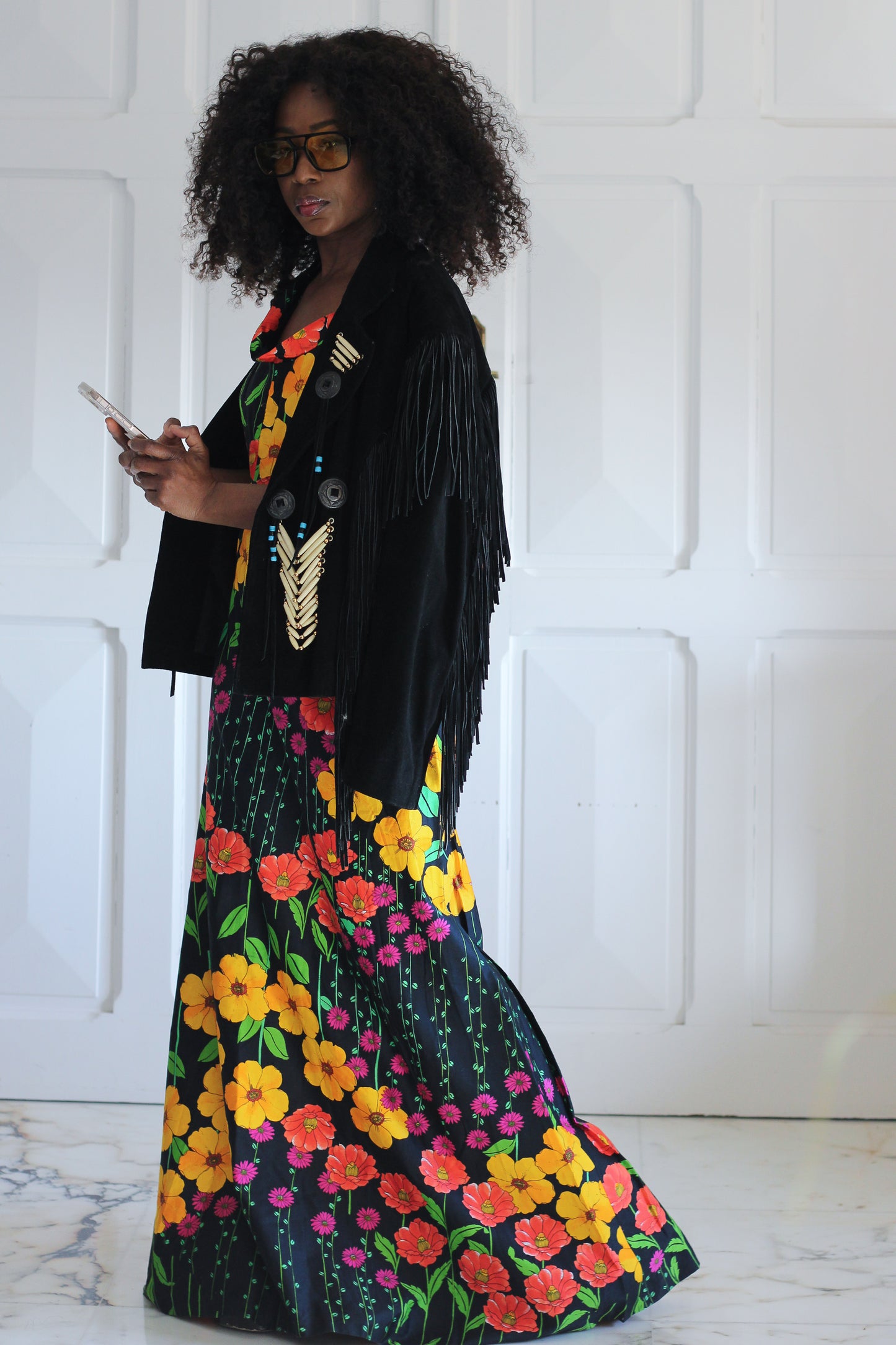 Georges Kay longue robe floral