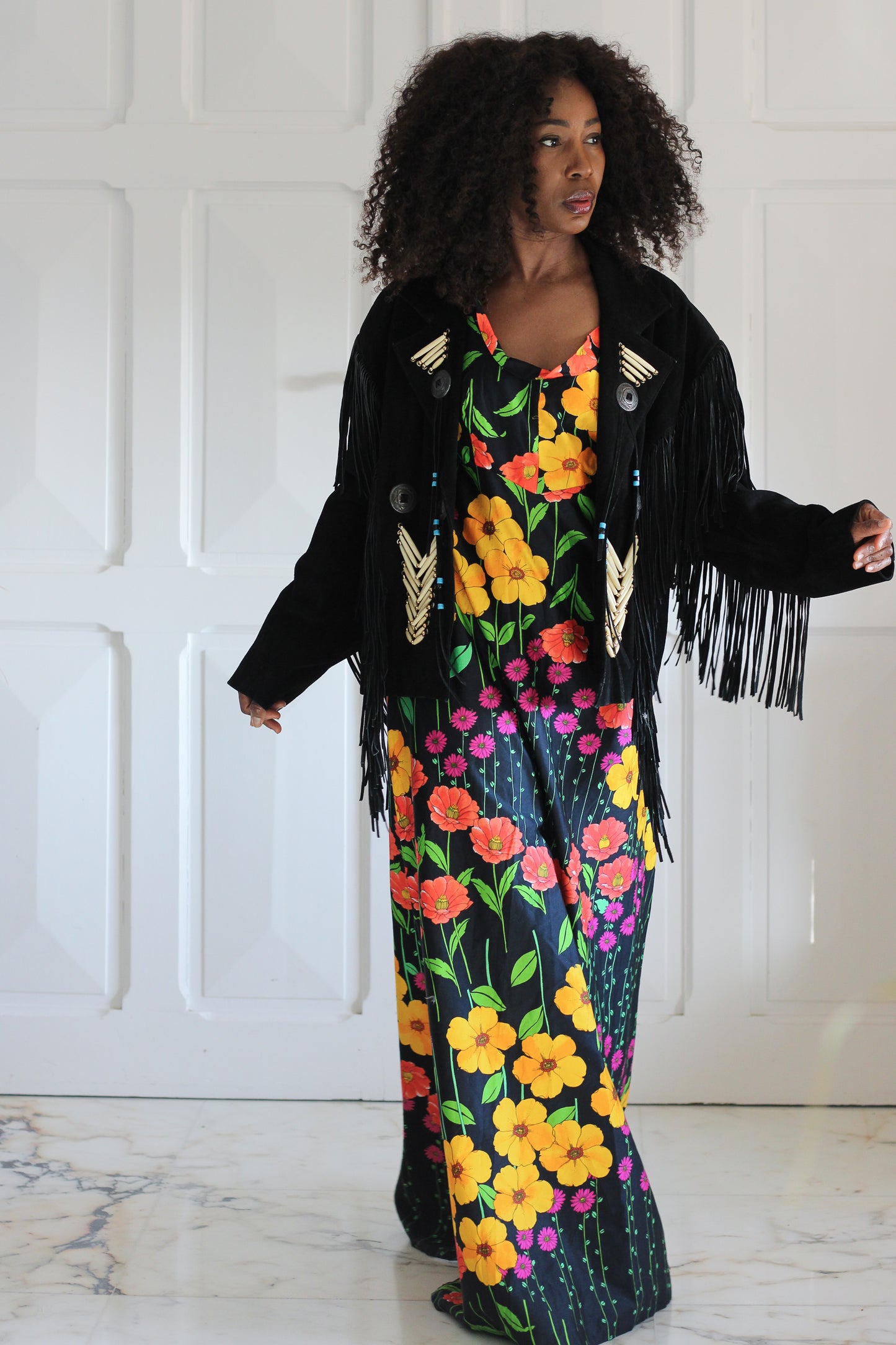 Georges Kay longue robe floral