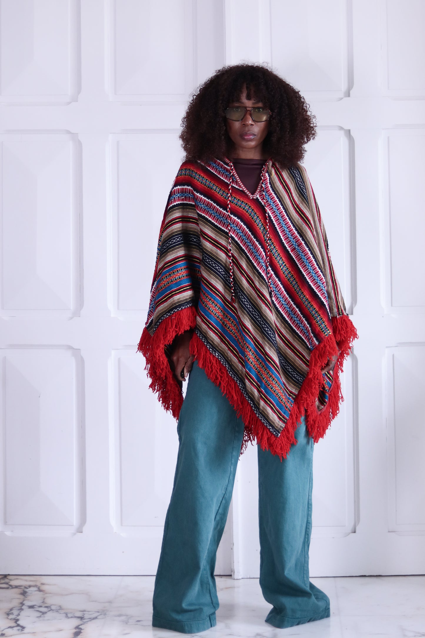 Fait main poncho artisanal