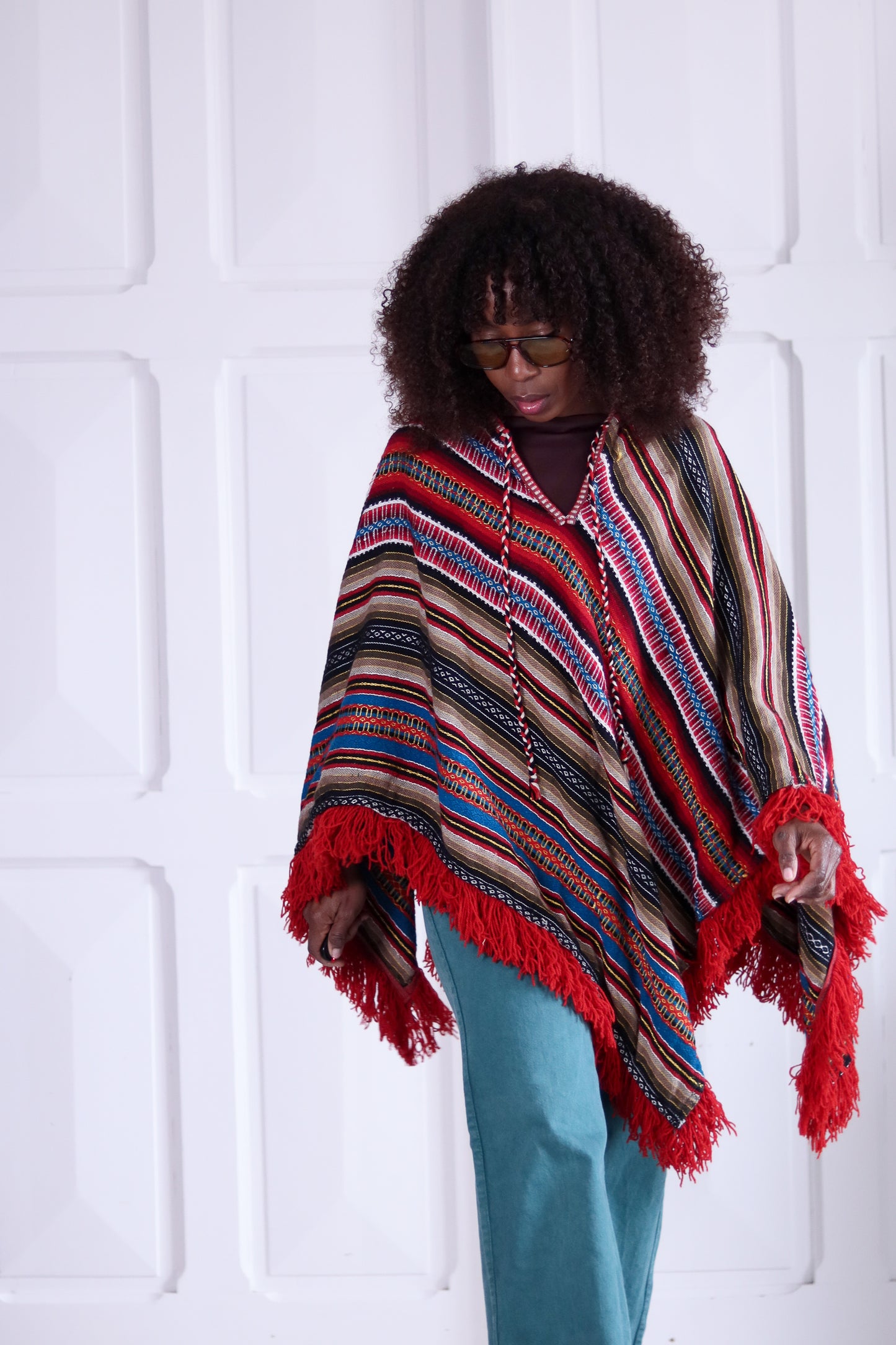 Fait main poncho artisanal