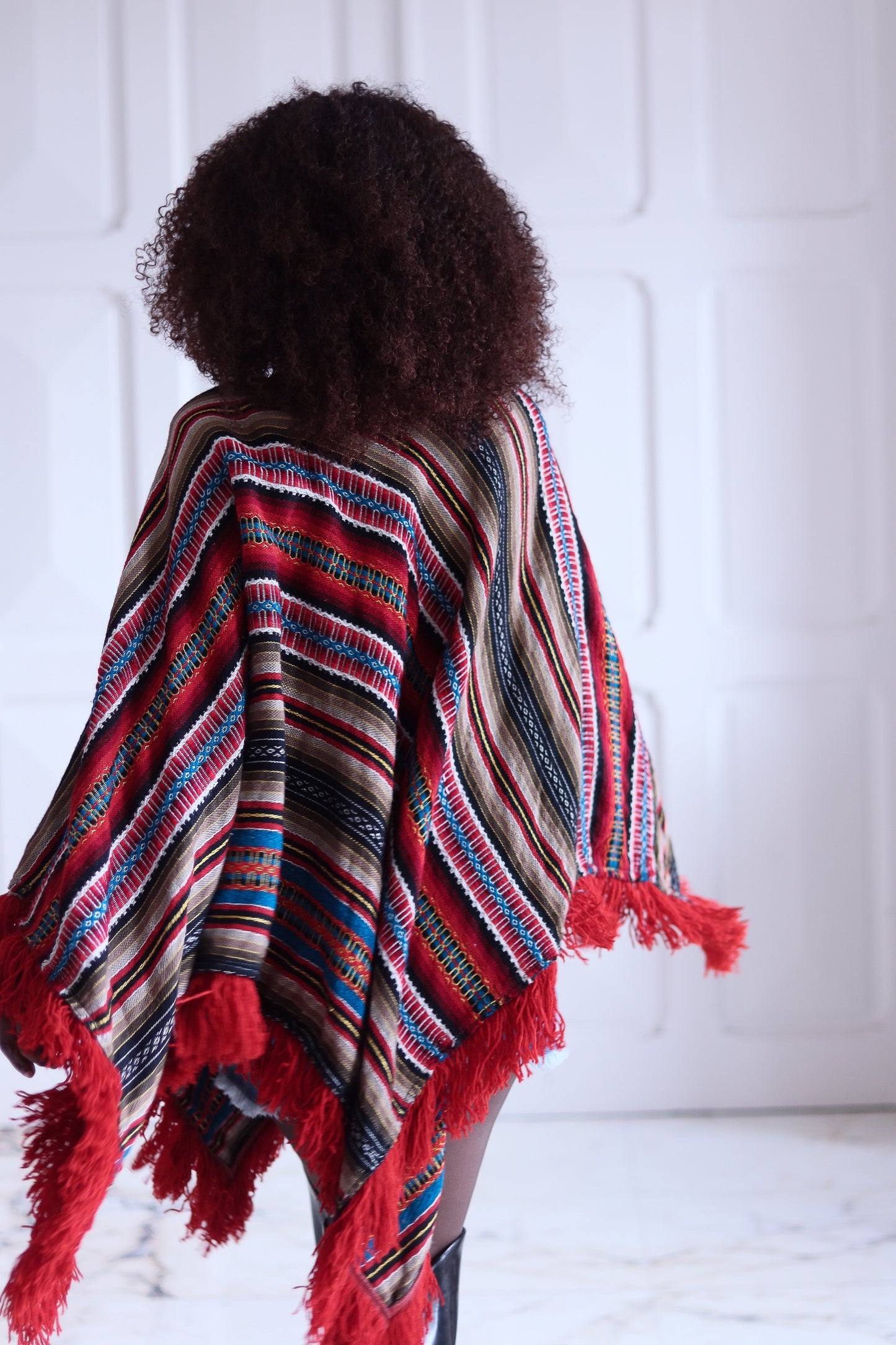 Fait main poncho artisanal