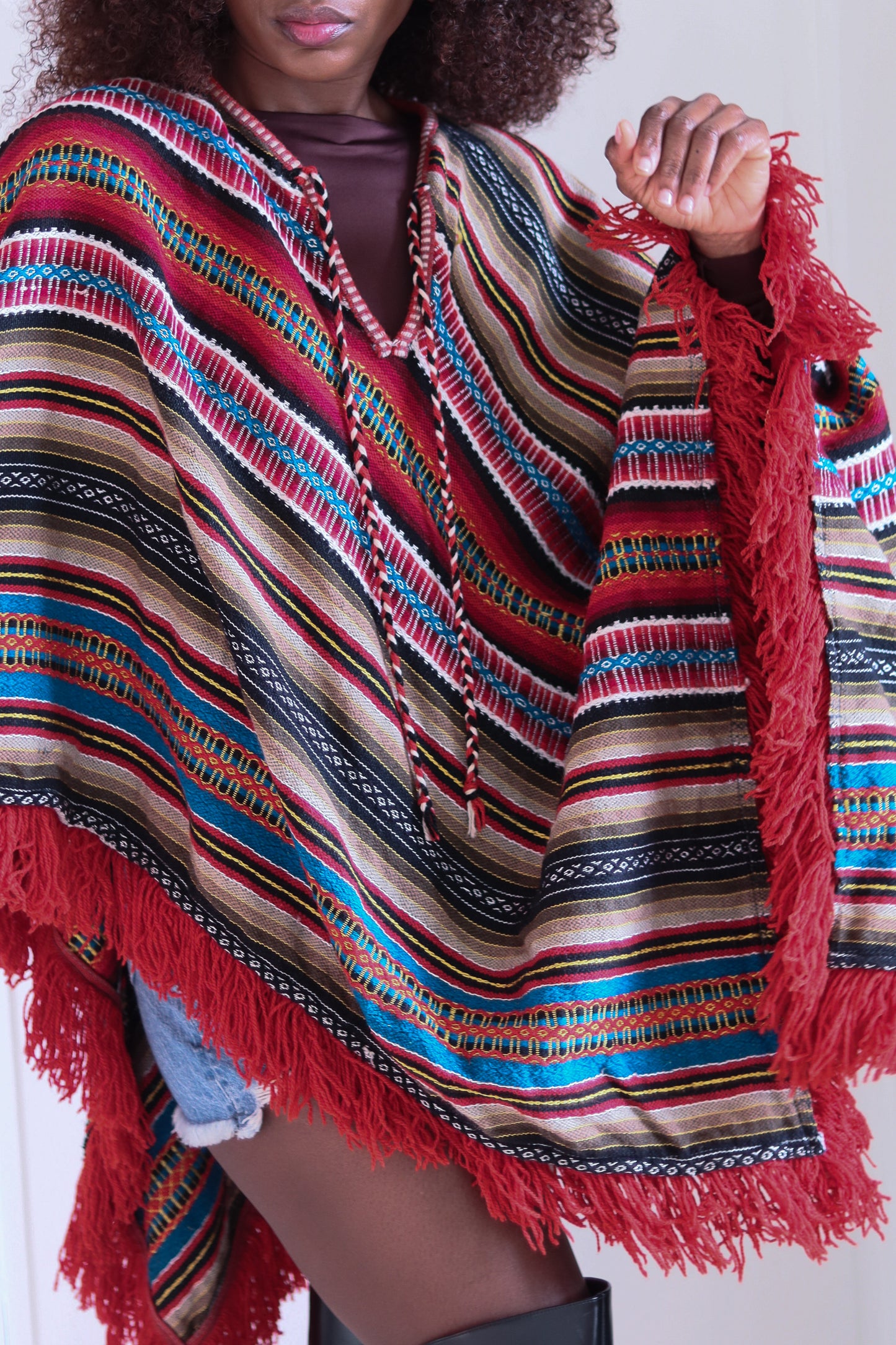 Fait main poncho artisanal