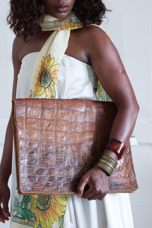 Maxi pochette porte document vintage