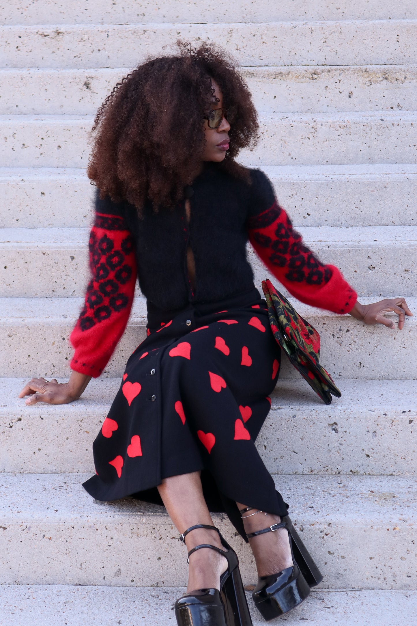 Fait main boléro vintage en mohair