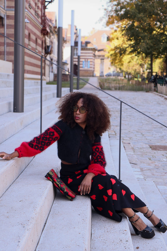 Fait main boléro vintage en mohair