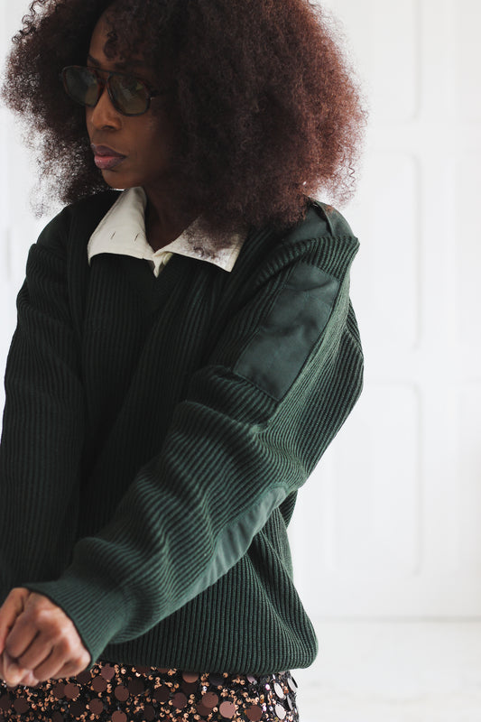 Pull armée en laine