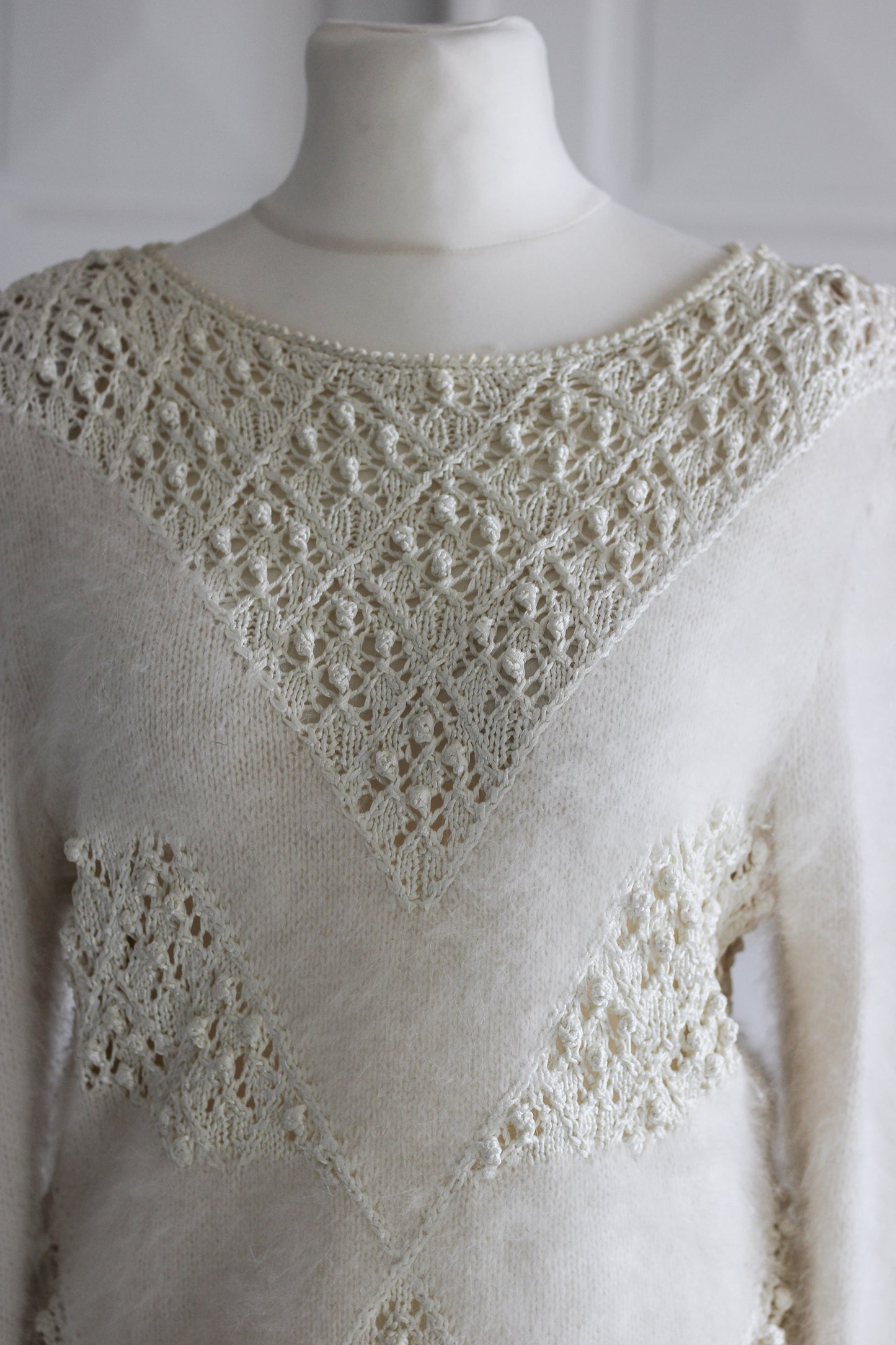 Fait main tricot angora et mohair