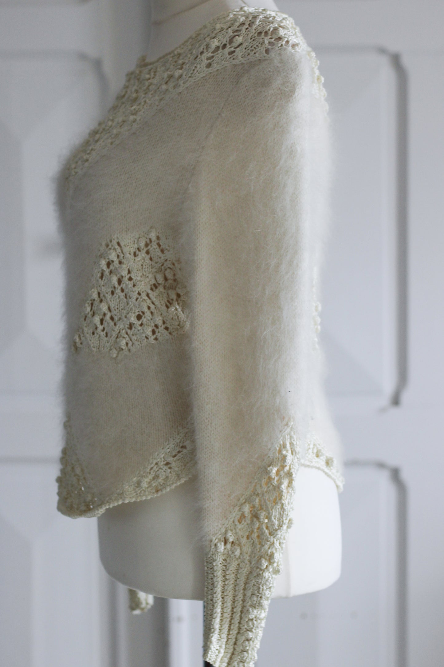 Fait main tricot angora et mohair