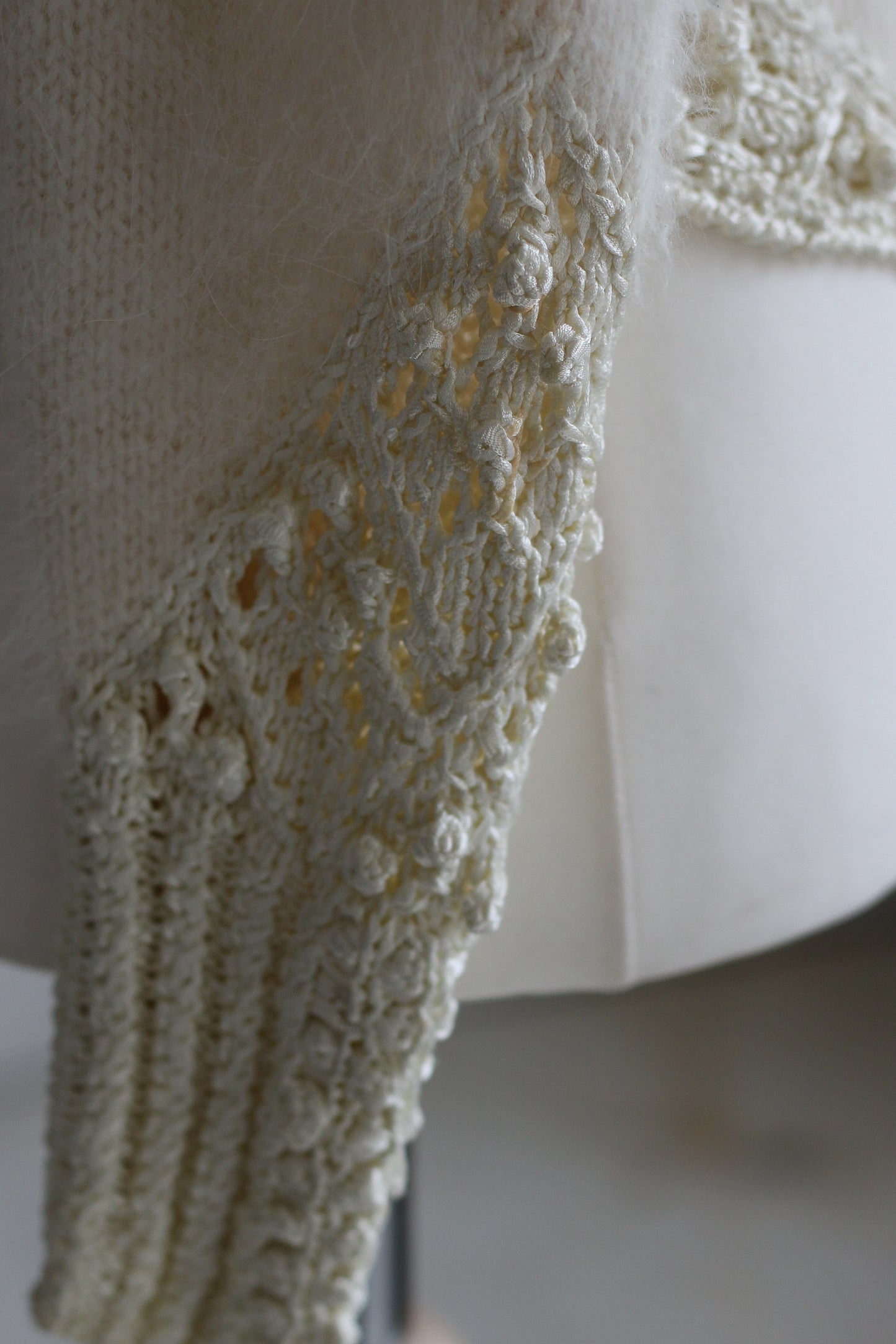 Fait main tricot angora et mohair