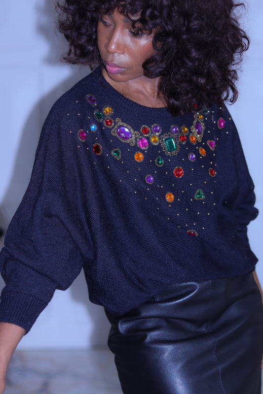 Pull tricot vintage