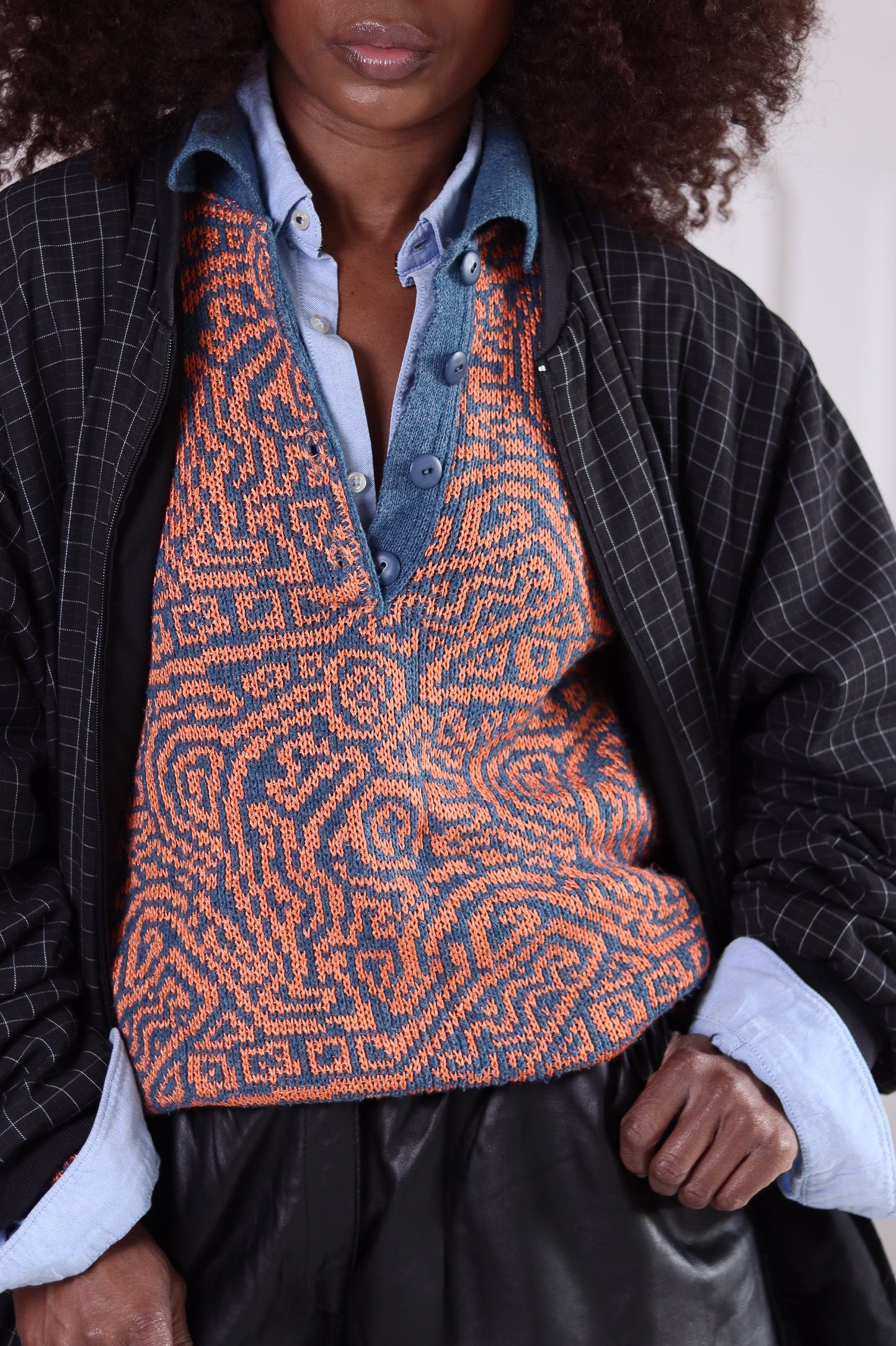 Pull en maille vintage années 1980