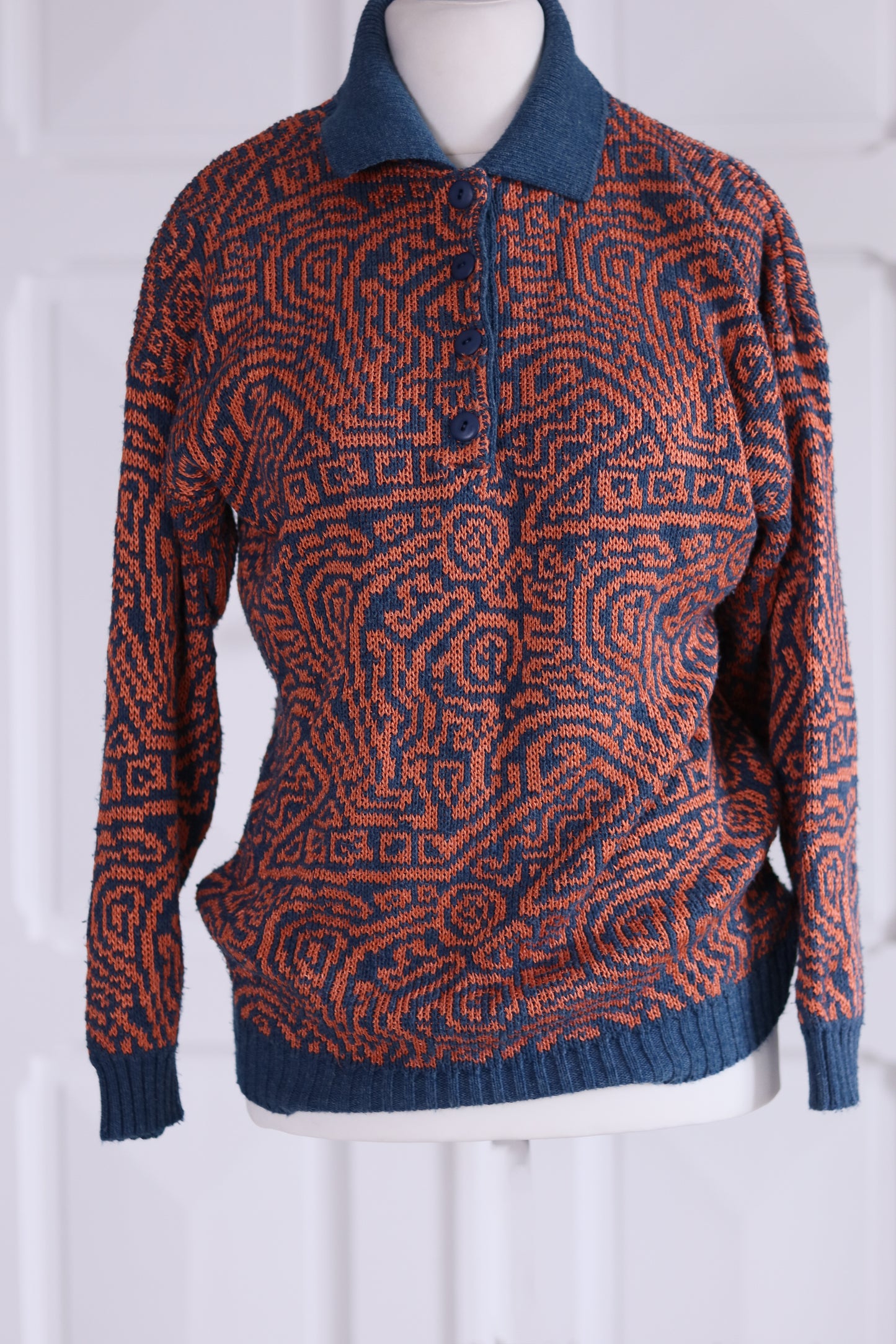 Pull en maille vintage années 1980