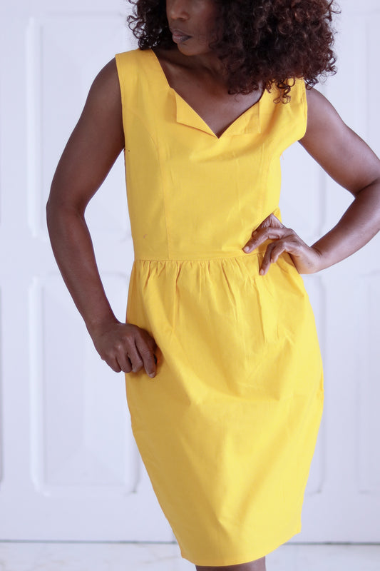 3 Suisses robe jaune citron