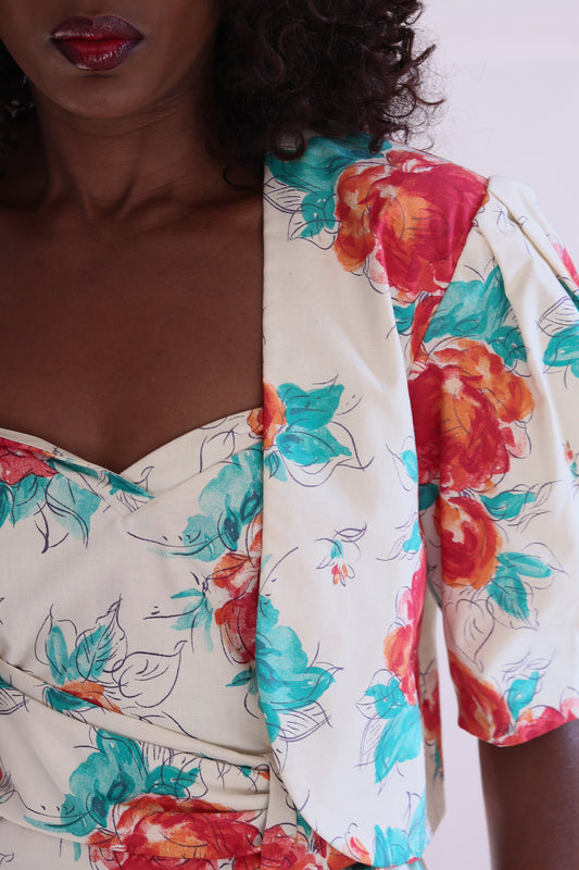 Laura Ashley robe à motifs