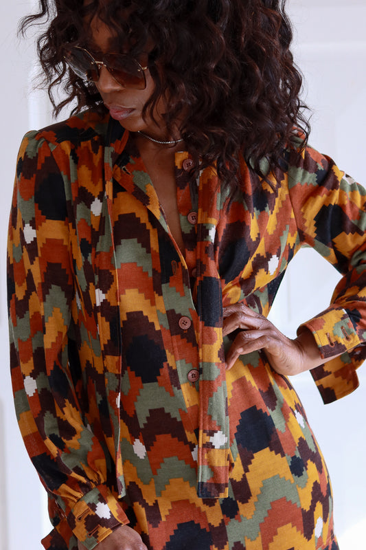 Rodier robe vintage à plis plats