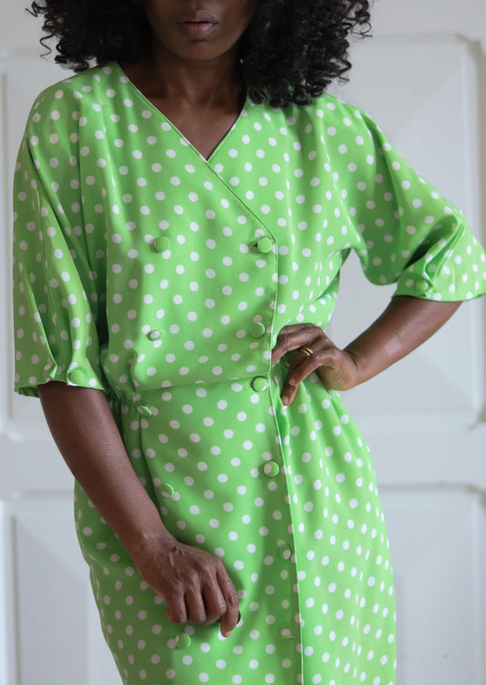 RODIER robe vintage à pois