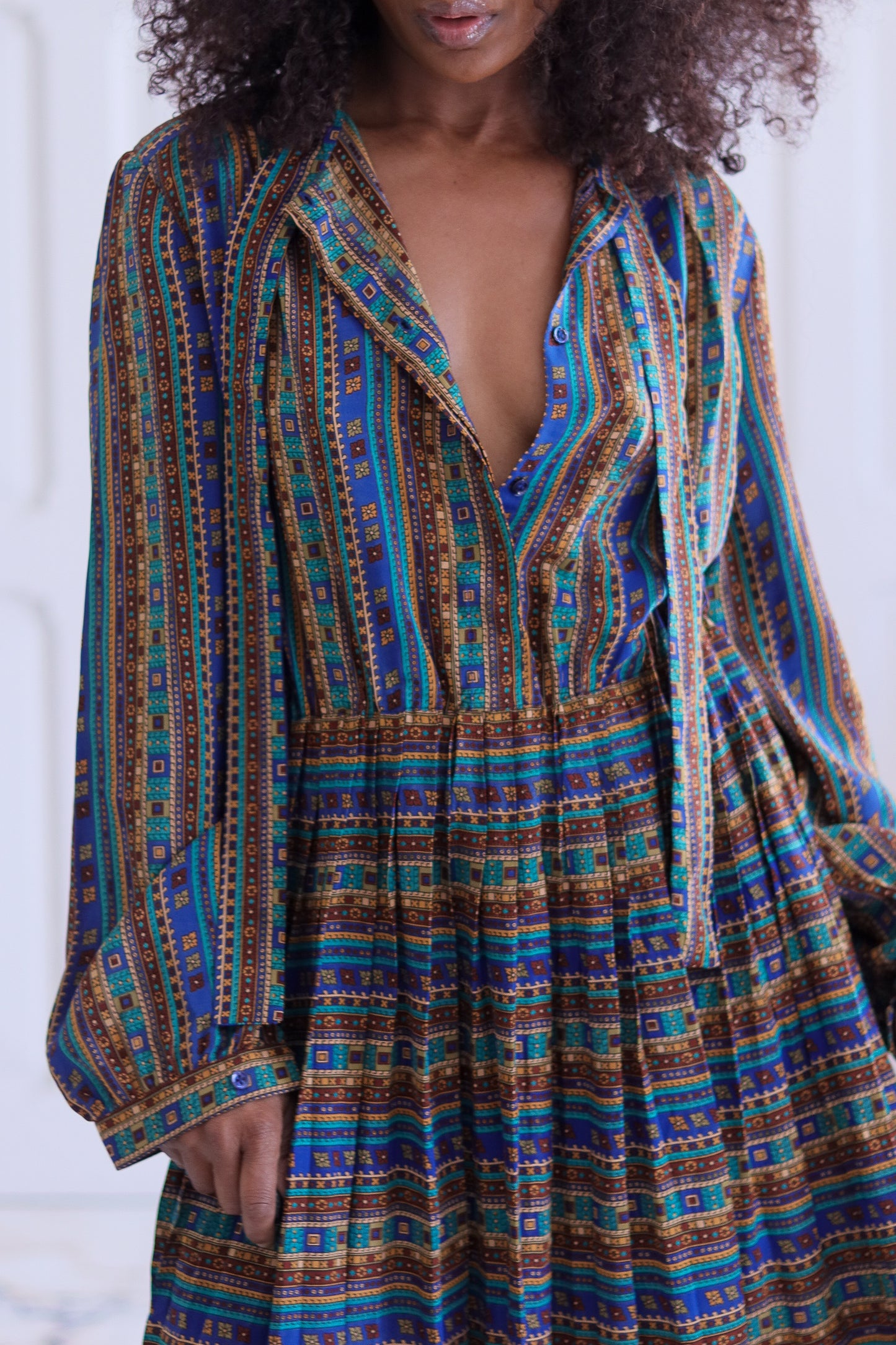Fait main robe plissée