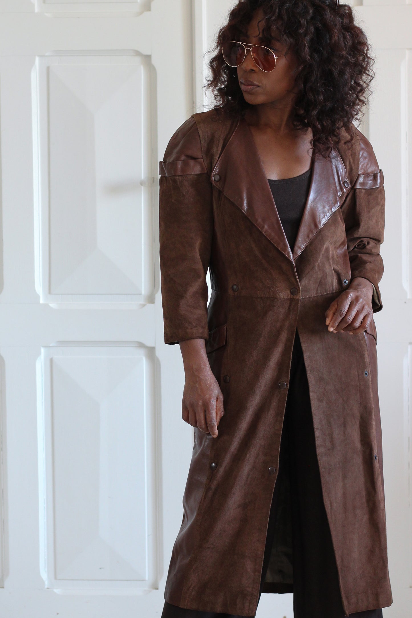 Virginie robe en cuir