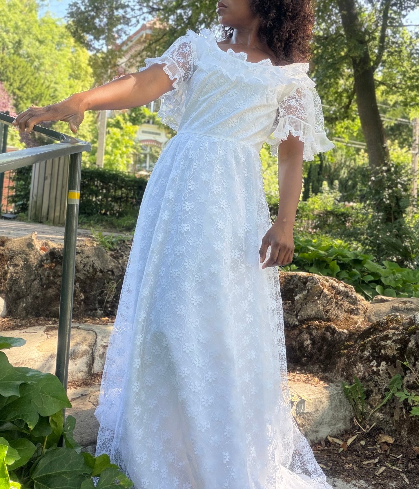 Esprit bohème fait main robe de mariée