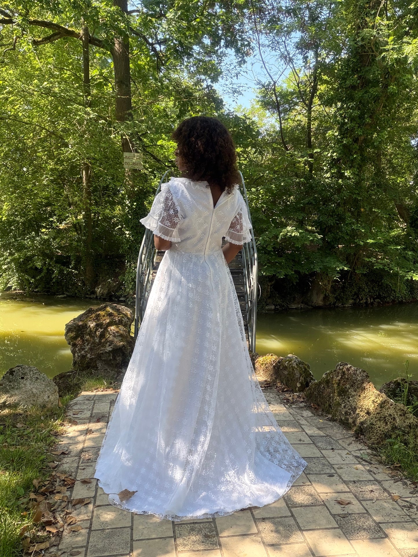 Esprit bohème fait main robe de mariée