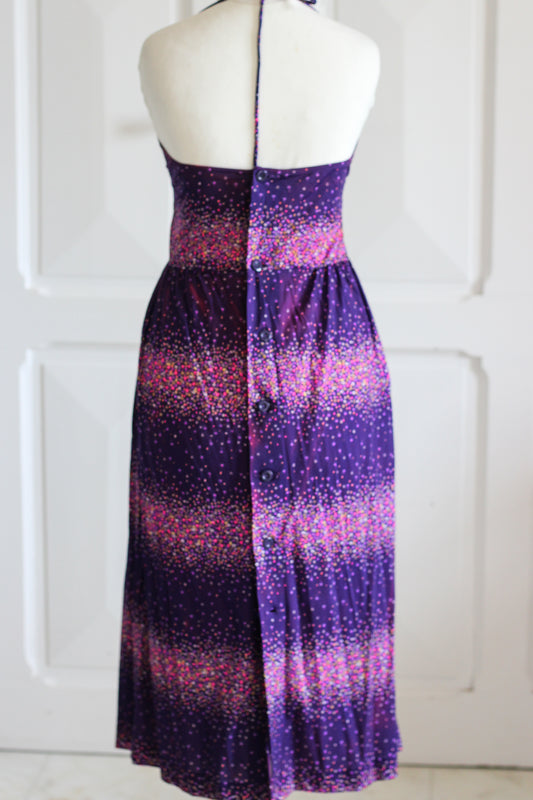 Robe dos nu à motifs