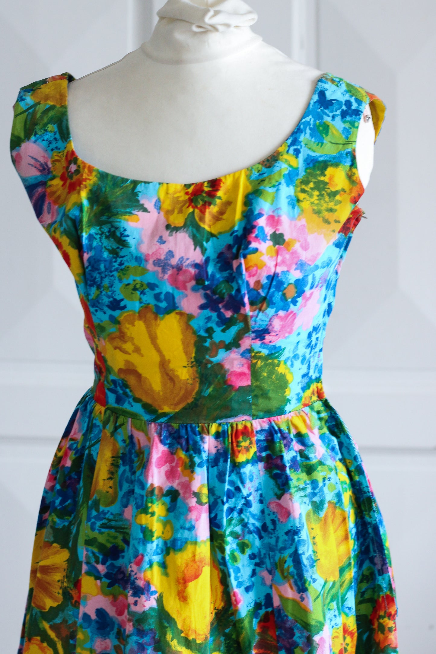Fait main robe à motifs multicolore