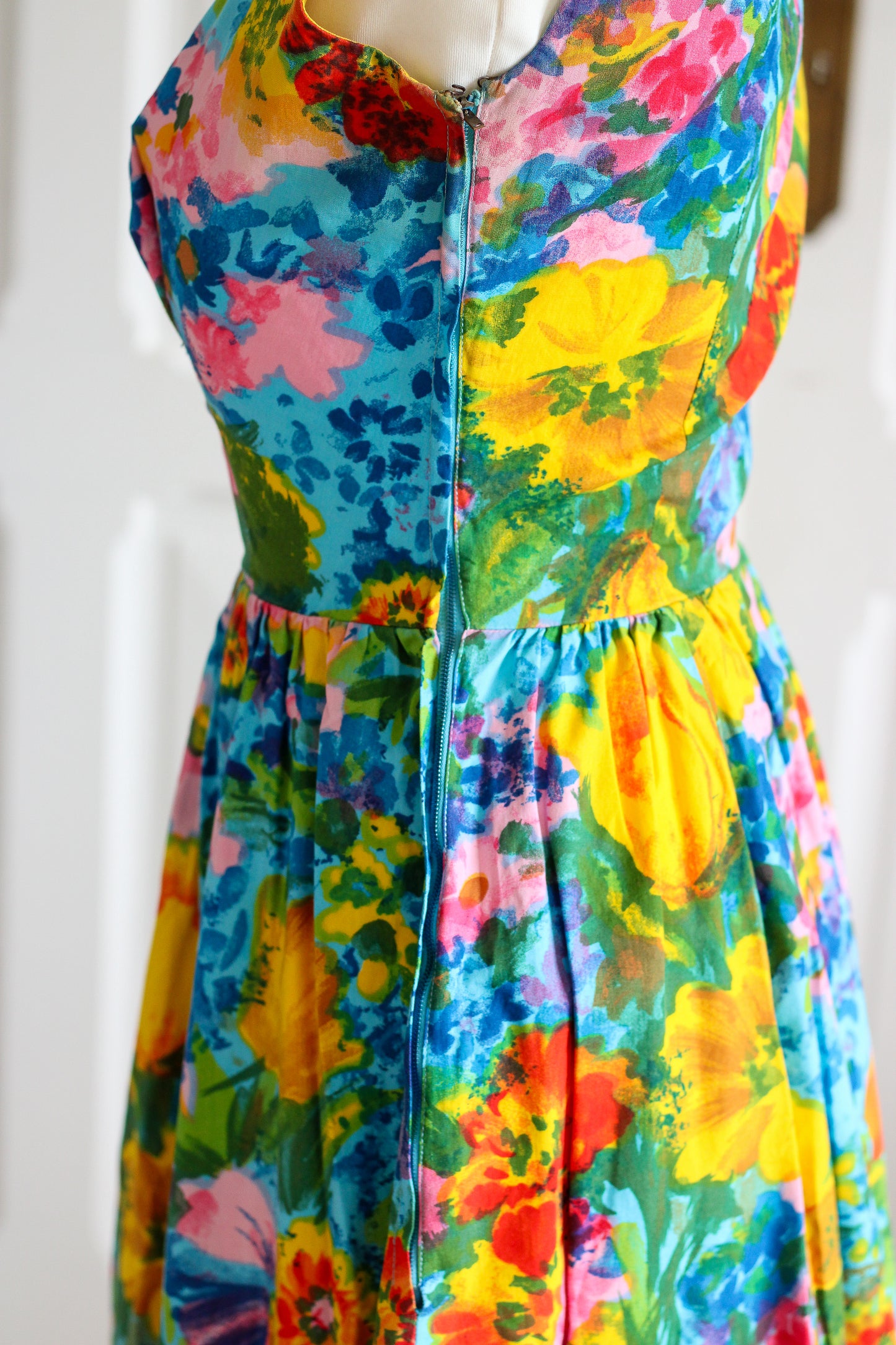 Fait main robe à motifs multicolore