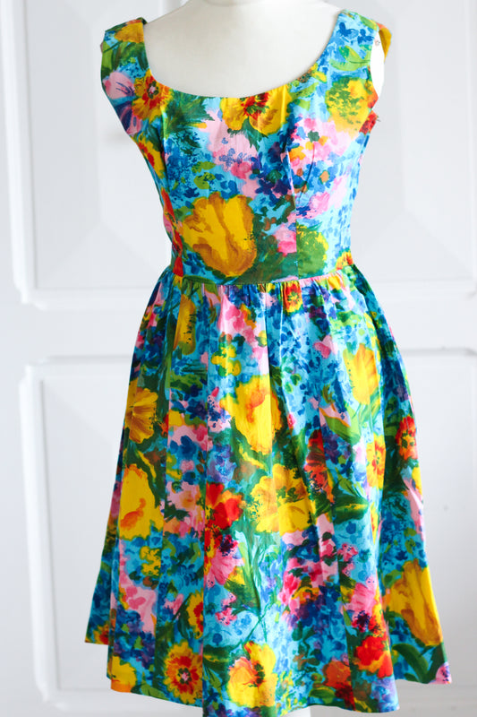 Fait main robe à motifs multicolore