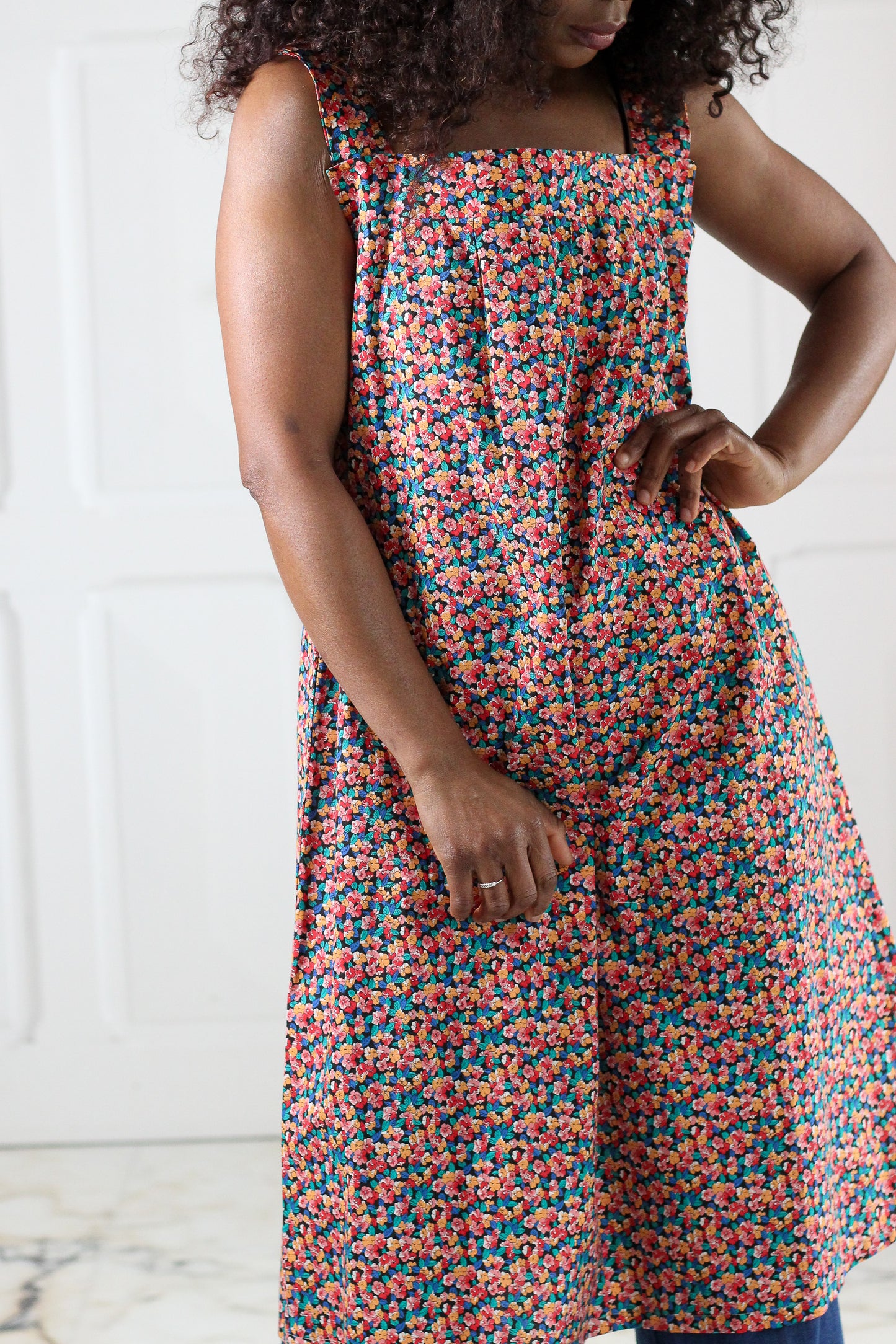 Fait main robe à motifs floraux