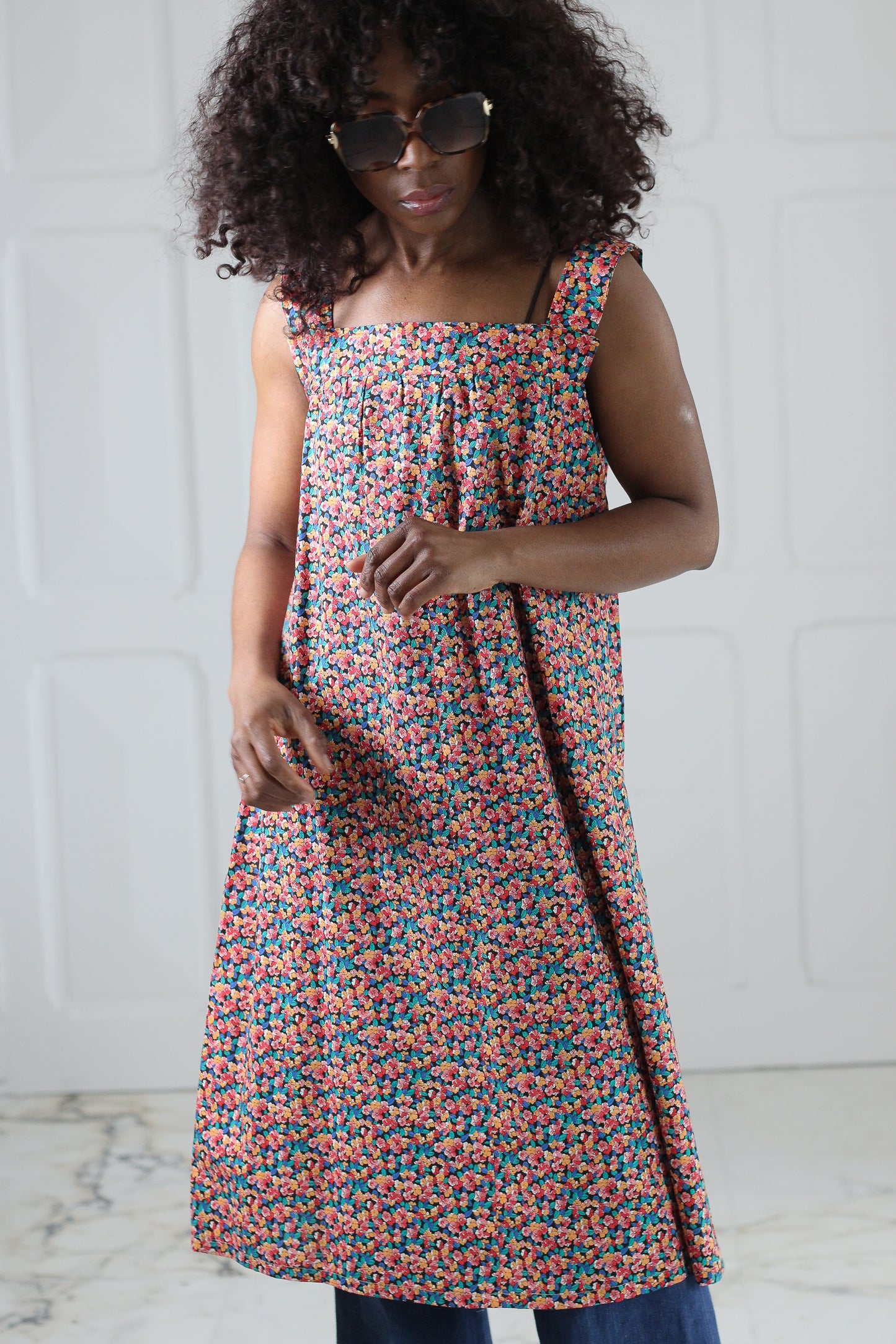 Fait main robe à motifs floraux