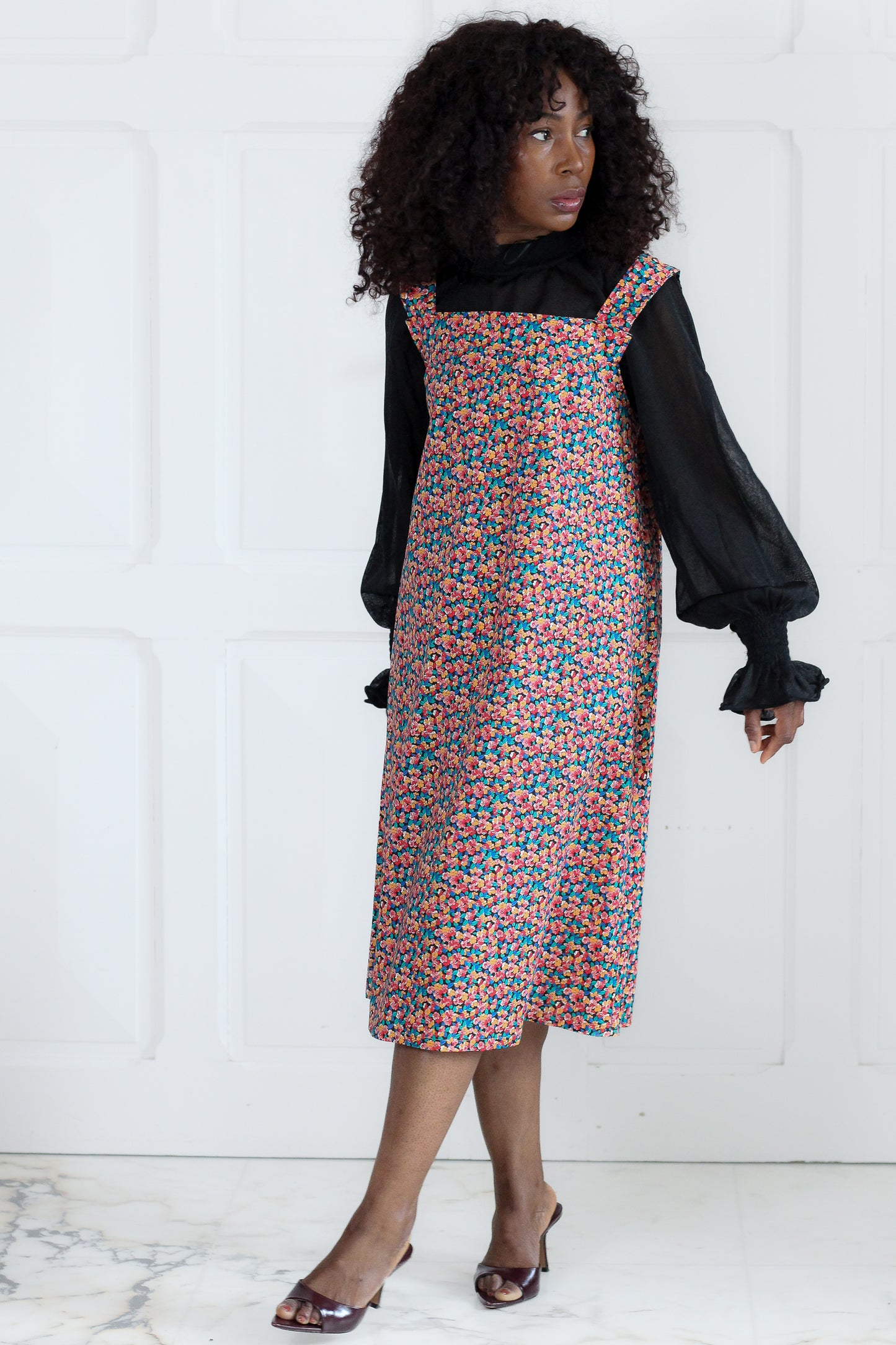 Fait main robe à motifs floraux