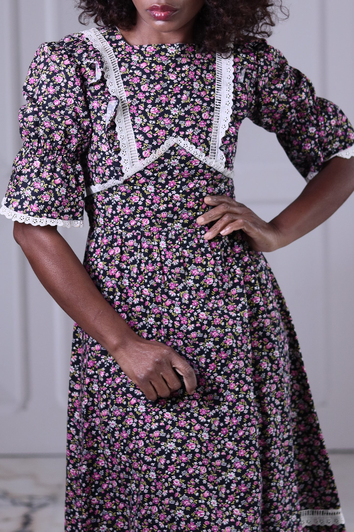 Esprit prairie longue robe fleurie