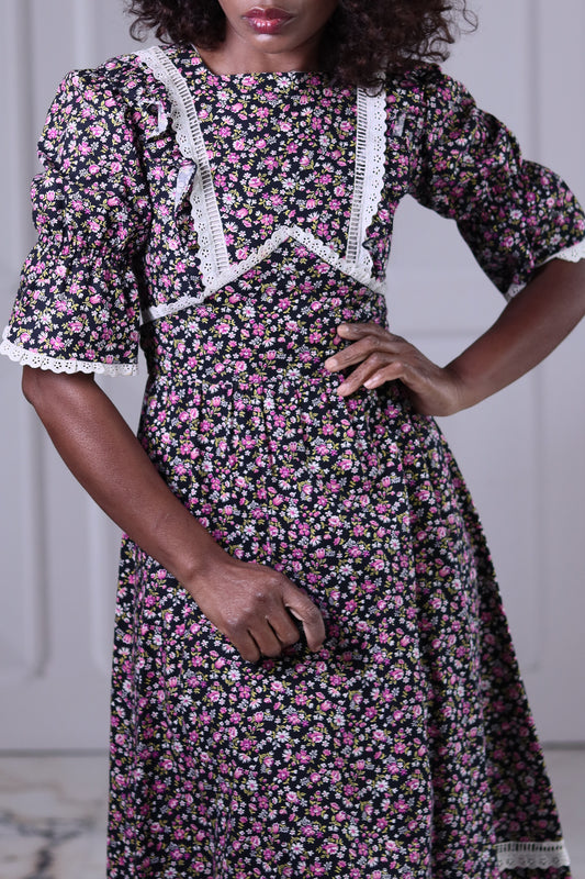 Esprit prairie longue robe fleurie