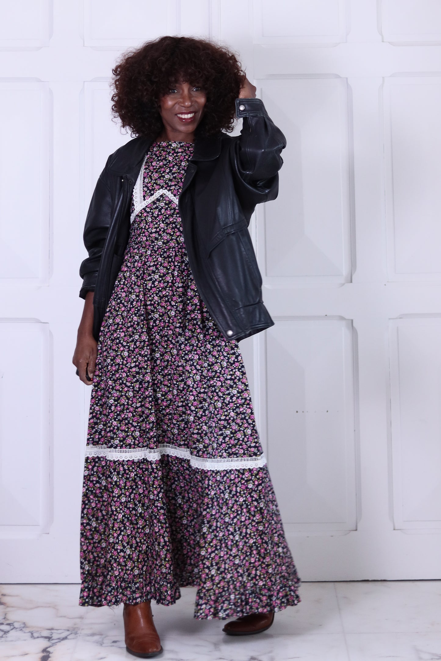 Esprit prairie longue robe fleurie