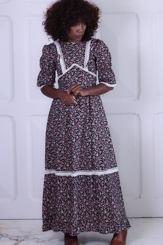 Esprit prairie longue robe fleurie