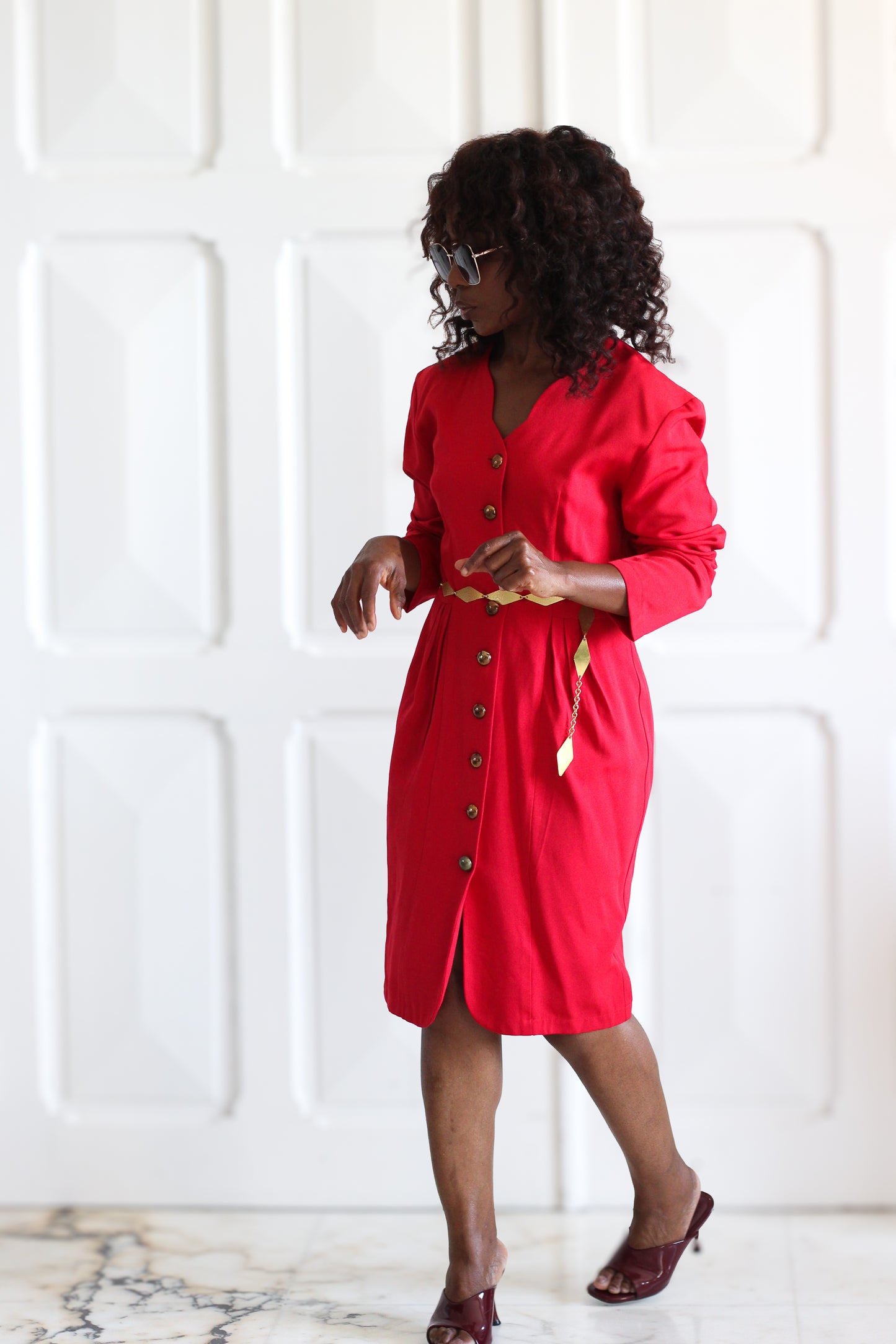 Robe rouge années 80