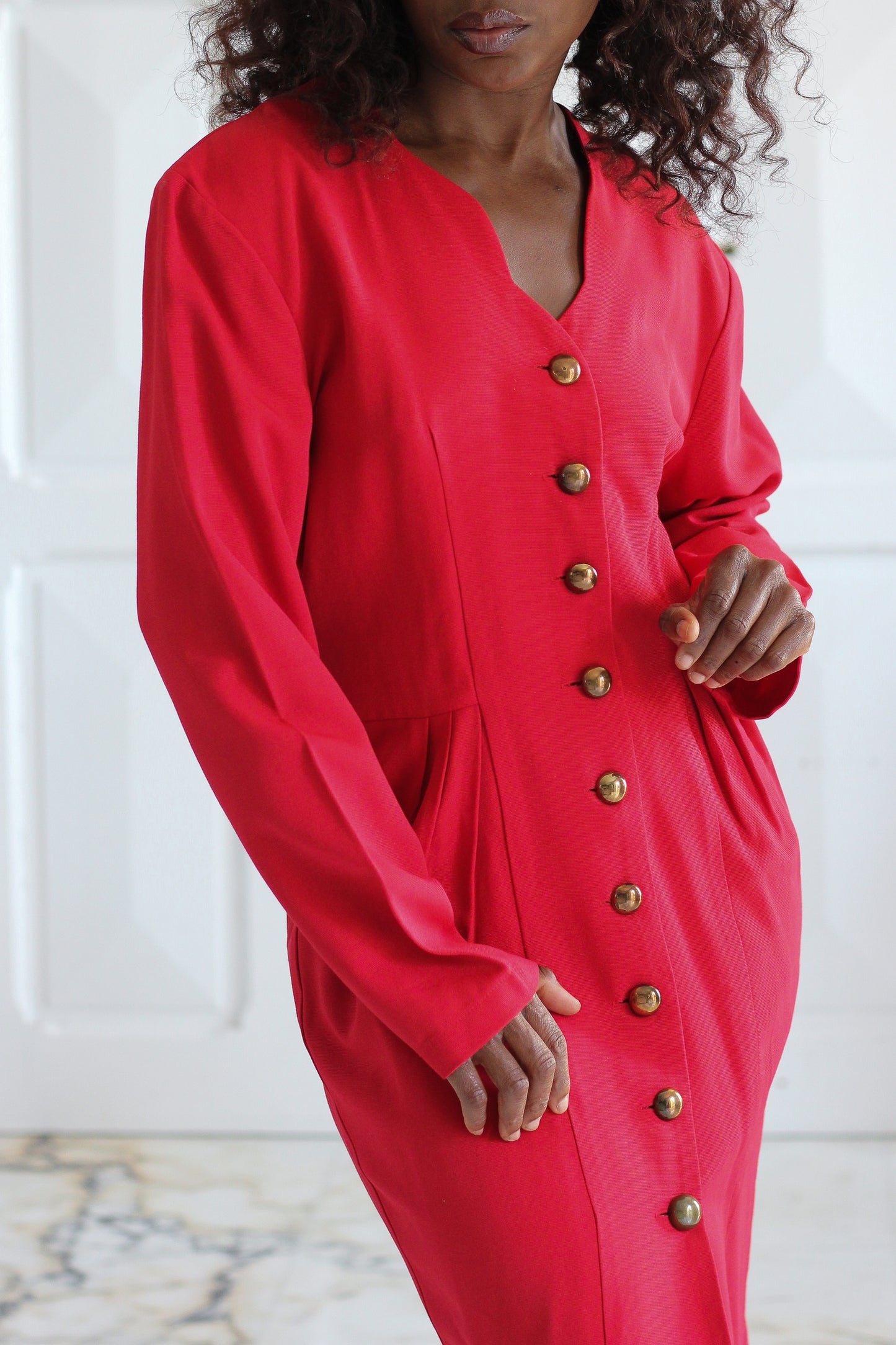 Robe rouge années 80