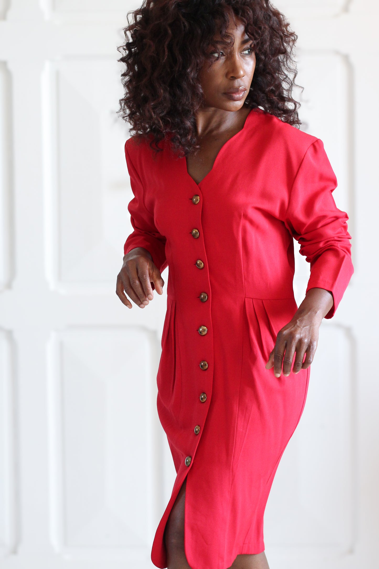 Robe rouge années 80