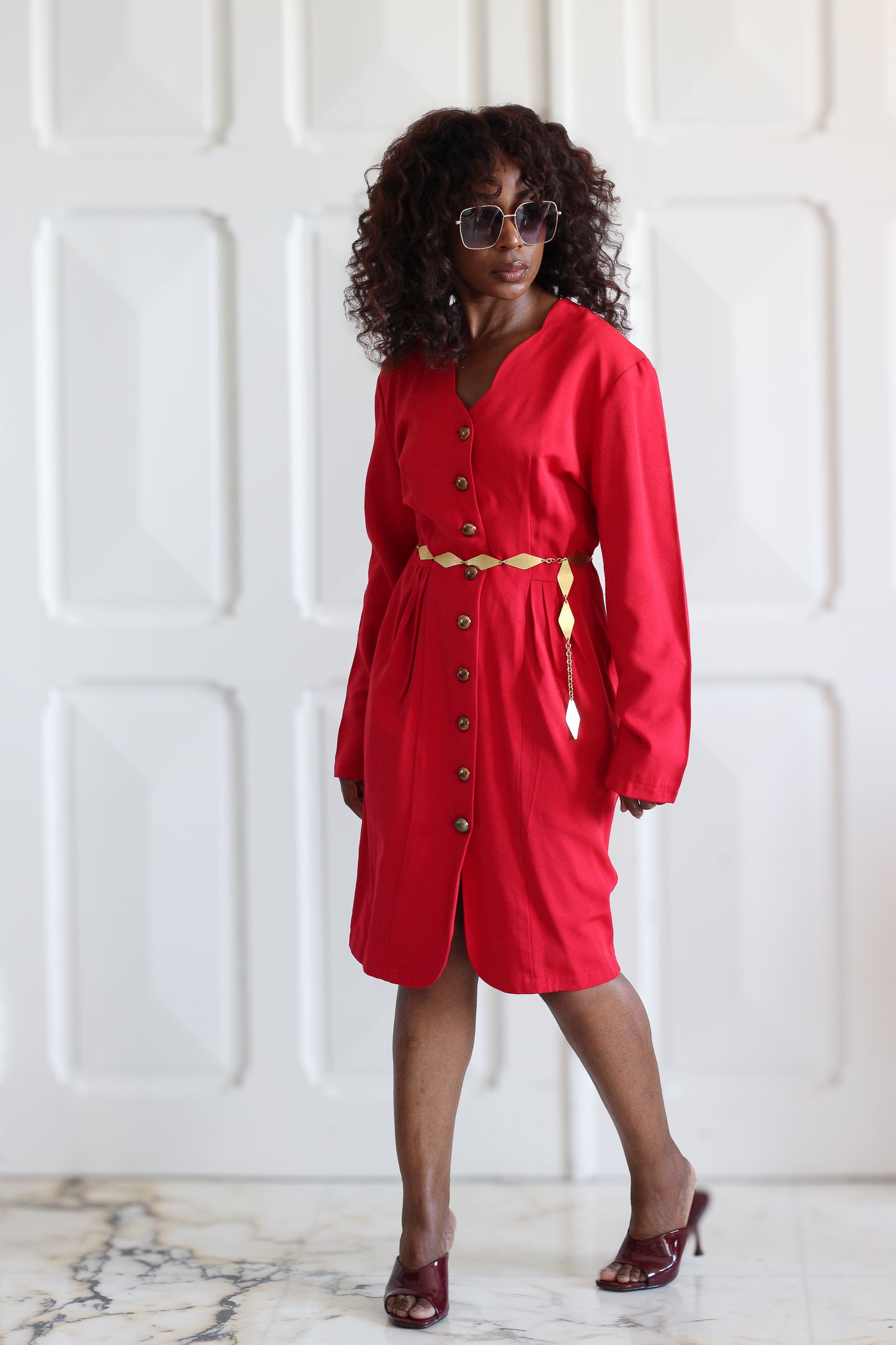 Robe rouge années 80