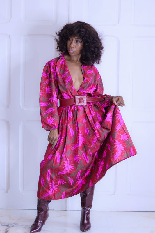 H.M robe en soie
