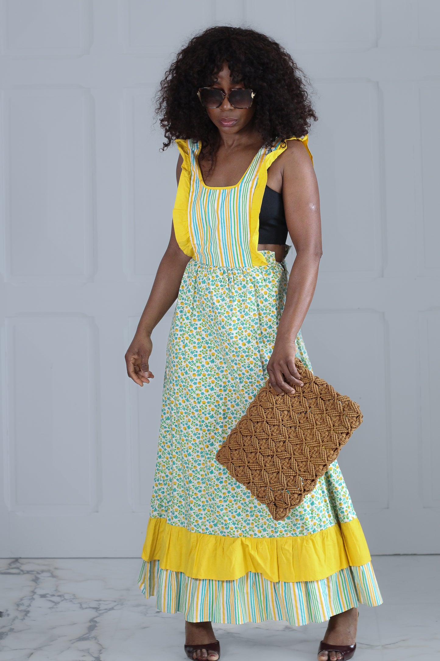 PRINTEMPS robe années 60 à motifs floraux