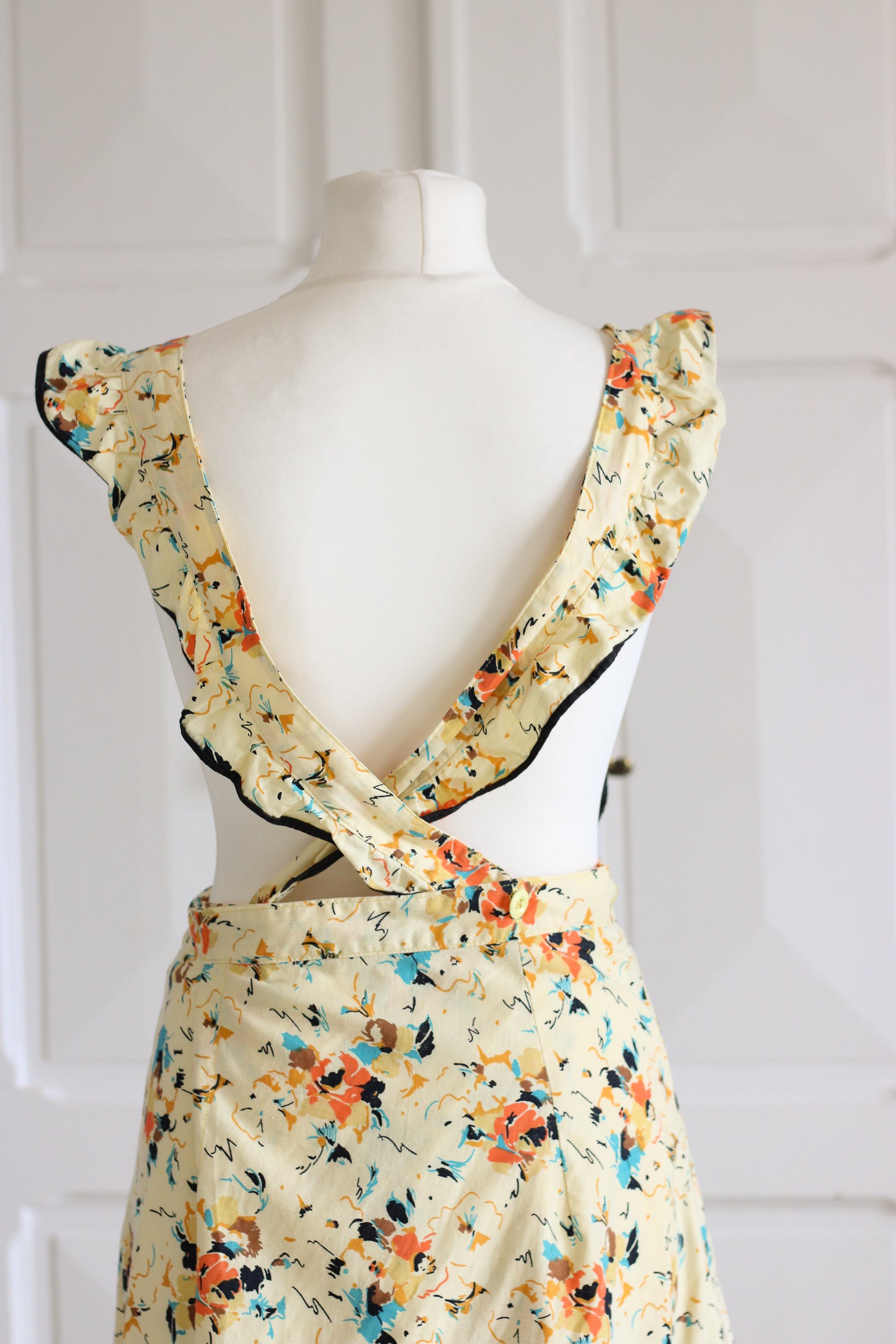Fait main robe tablier en coton
