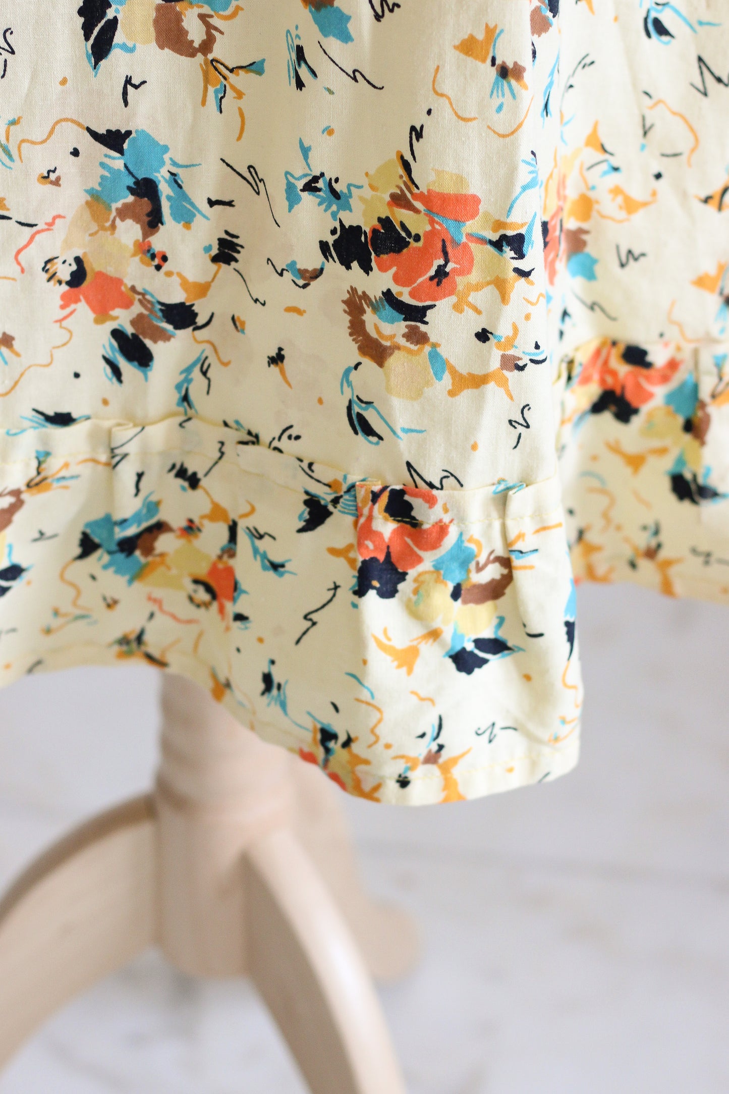 Fait main robe tablier en coton