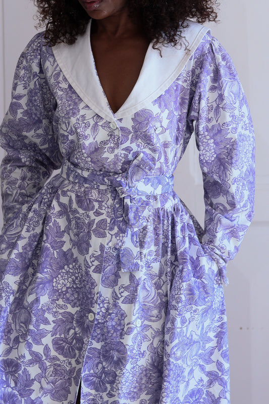 Laura Ashley robe col marin